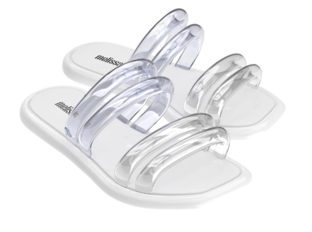MELISSA AIRBUBBLE SLIDE AD – WHITE/CLEAR