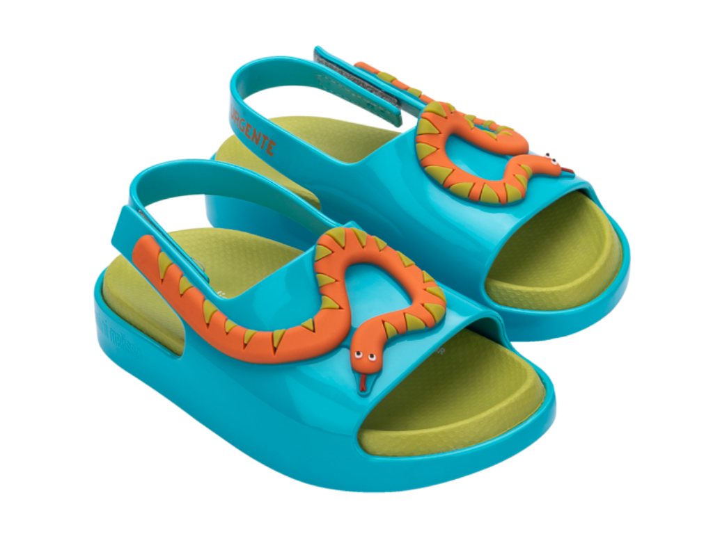 MINI MELISSA CLOUD SLIDE + FÁBULA BB – BLUE/GREEN