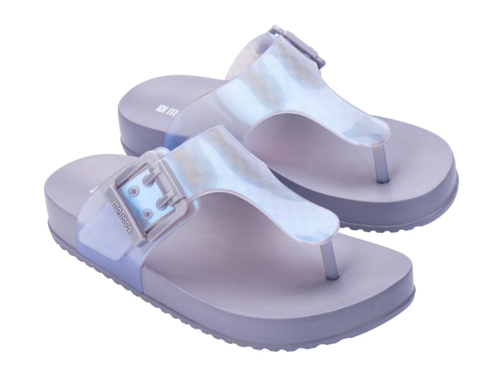 MELISSA COZY FLIP FLOP AD – GREY/PEARL BLUE