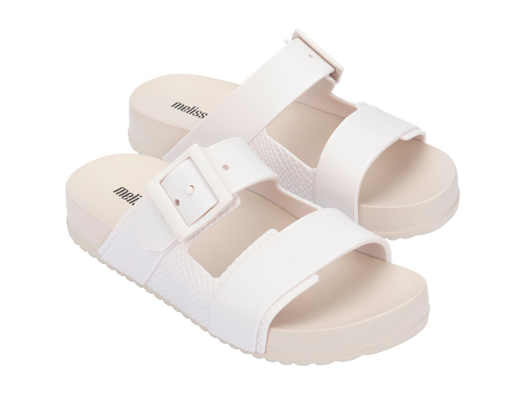 MELISSA COZY CONNECTION SLIDE AD – BEIGE/WHITE