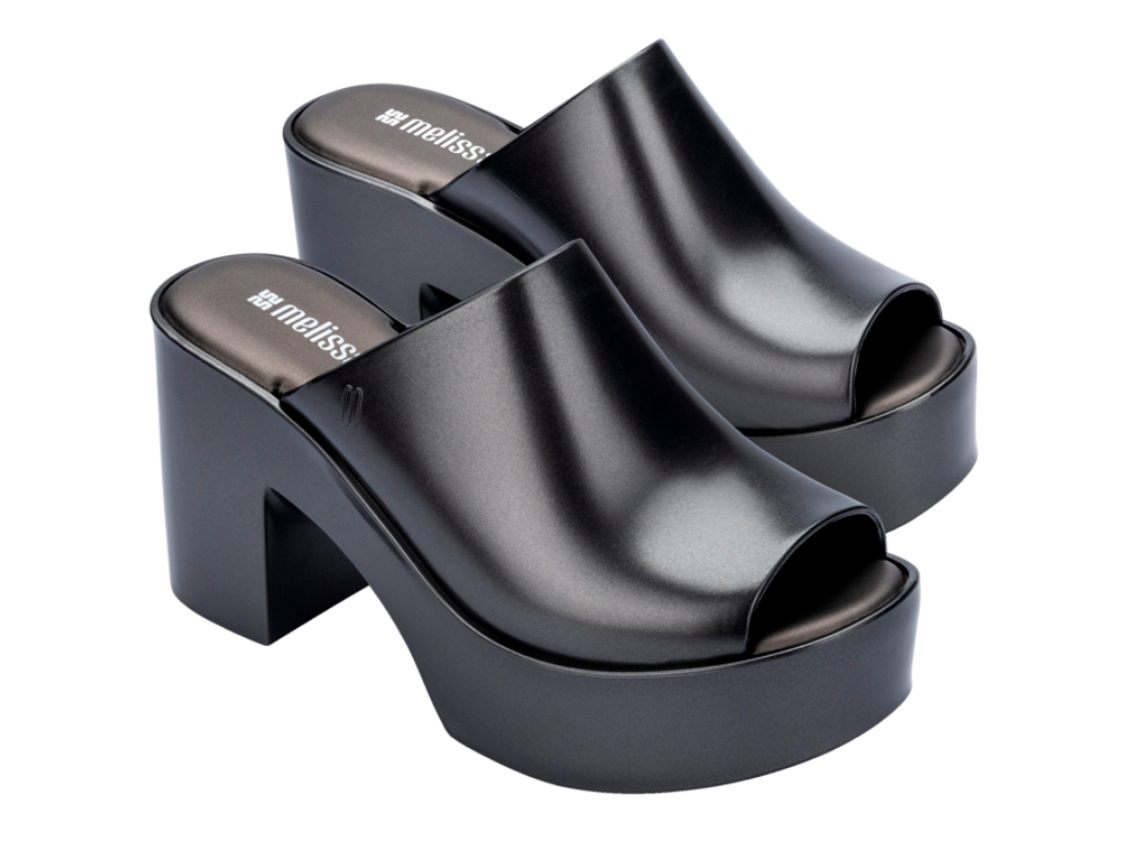 MELISSA MULE HYPE METALLIC AD – DARK SILVER