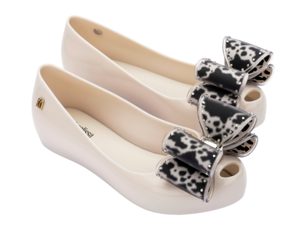 MINI MELISSA ULTRAGIRL CLASSIC BOW INF – BEIGE/BLACK