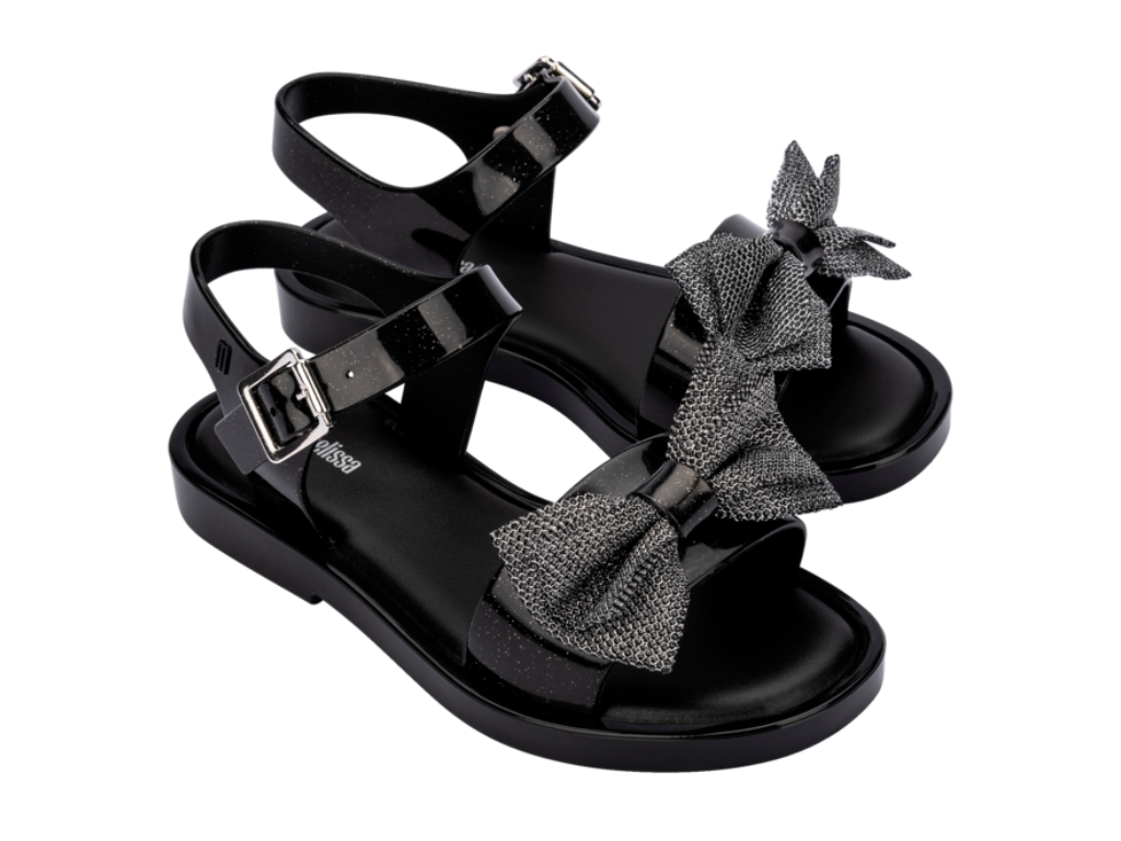 MINI MELISSA MAR SANDAL SWEET INF – GLITTER BLACK