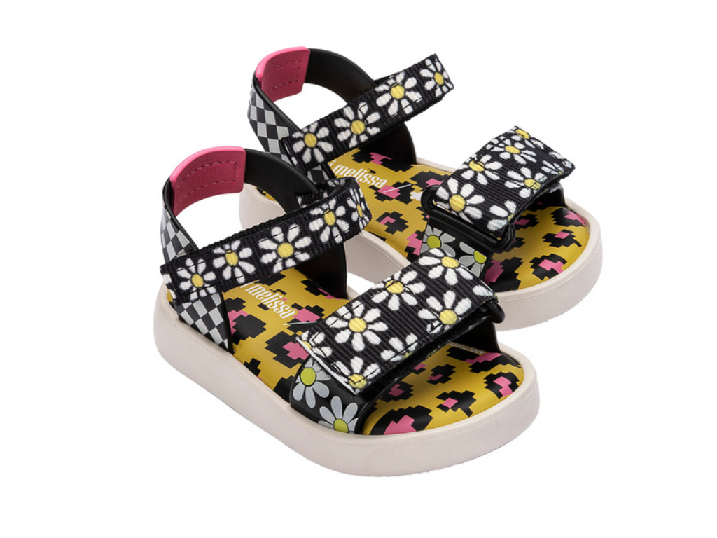 MINI MELISSA PULA PULA + FABULA BB – BEIGE/BLACK/YELLOW