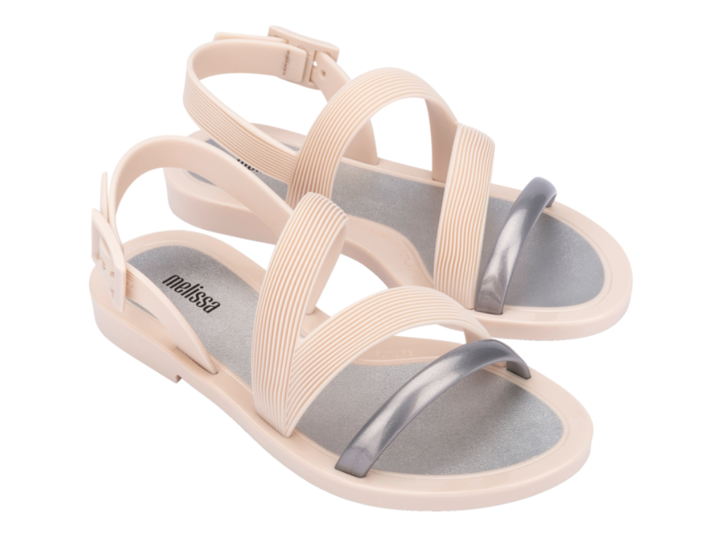 MELISSA WARM SANDAL AD – BEIGE/SILVER