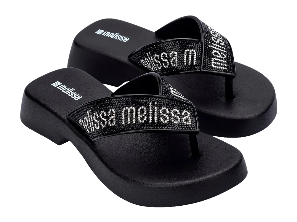 MELISSA FLATFORM M LOVER DELUXE AD – BLACK/CRYSTAL