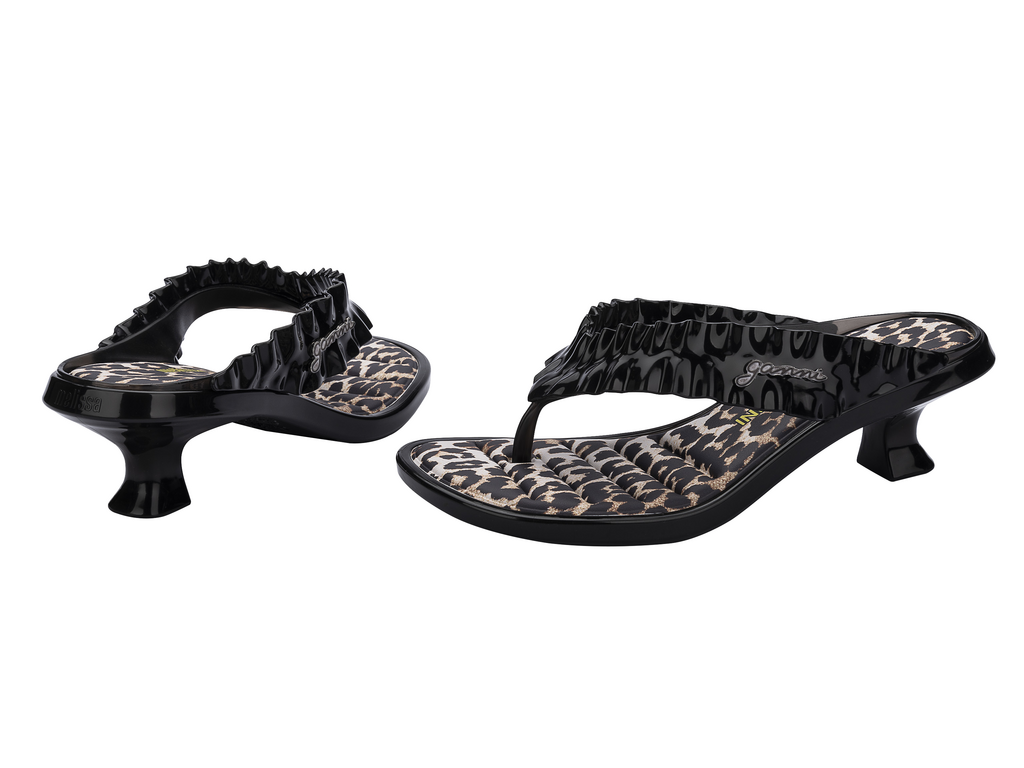 MELISSA THONG KITTEN HEEL + GANNI AD