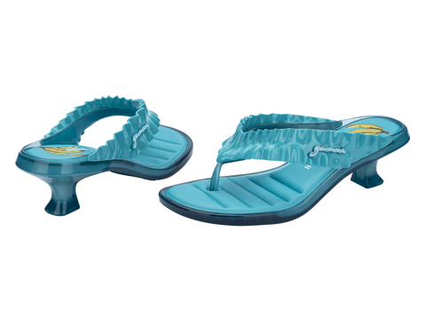 MELISSA THONG KITTEN HEEL + GANNI AD
