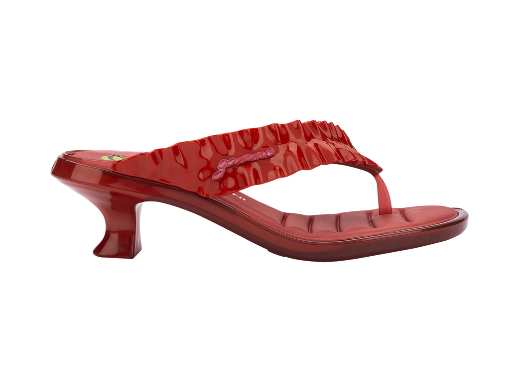 MELISSA THONG KITTEN HEEL + GANNI AD