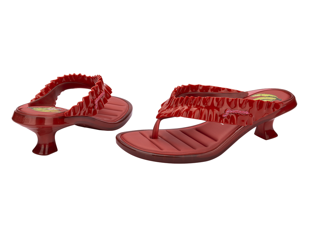 MELISSA THONG KITTEN HEEL + GANNI AD