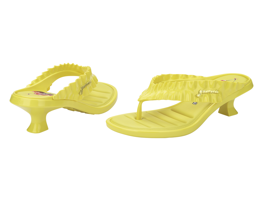 MELISSA THONG KITTEN HEEL + GANNI AD