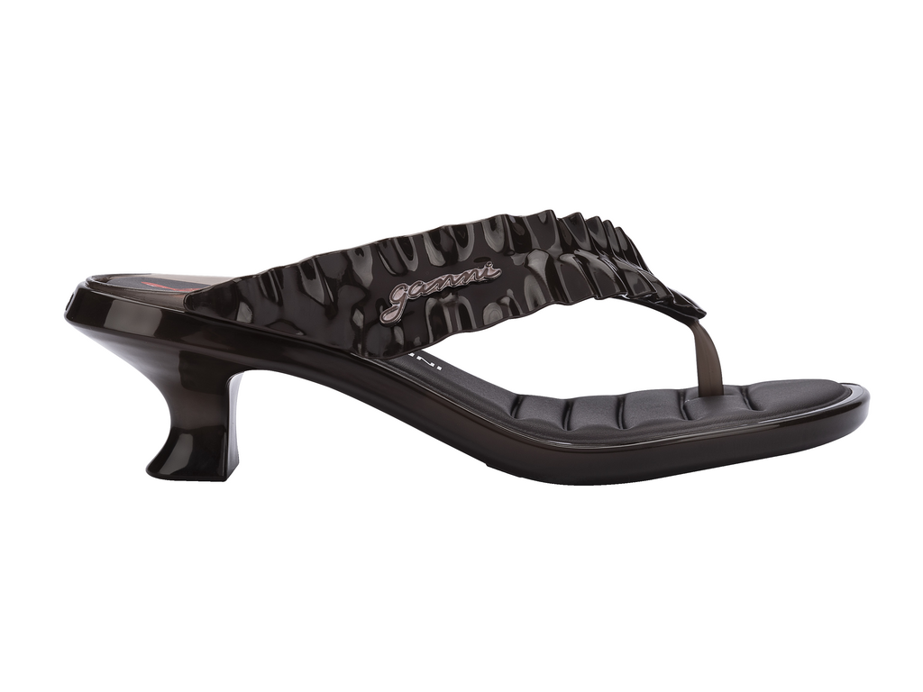 MELISSA THONG KITTEN HEEL + GANNI AD