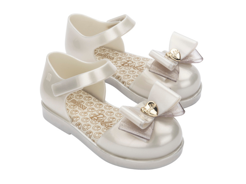 MINI MELISSA AMY + BARBIE BB – WHITE METALLIC