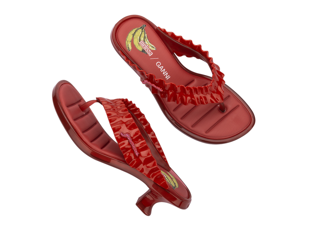 MELISSA THONG KITTEN HEEL + GANNI AD