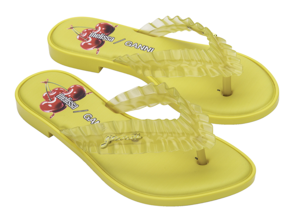 MELISSA FLIP FLOP SLIM + GANNI AD