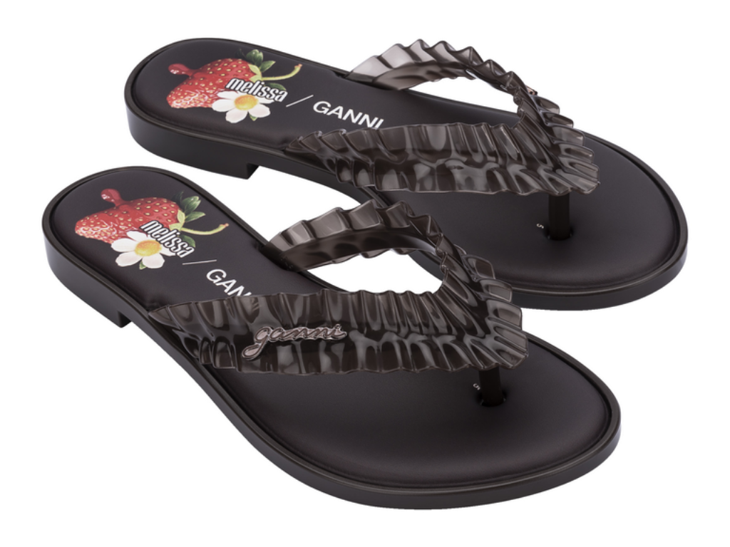 MELISSA FLIP FLOP SLIM + GANNI AD