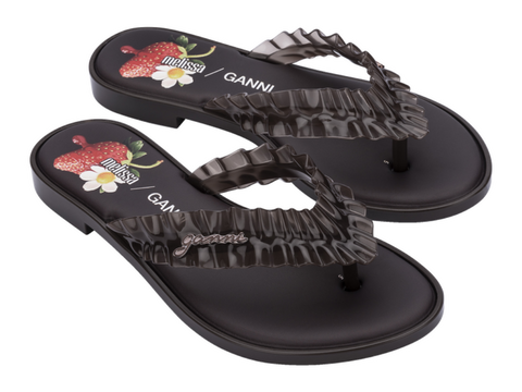 MELISSA FLIP FLOP SLIM + GANNI AD