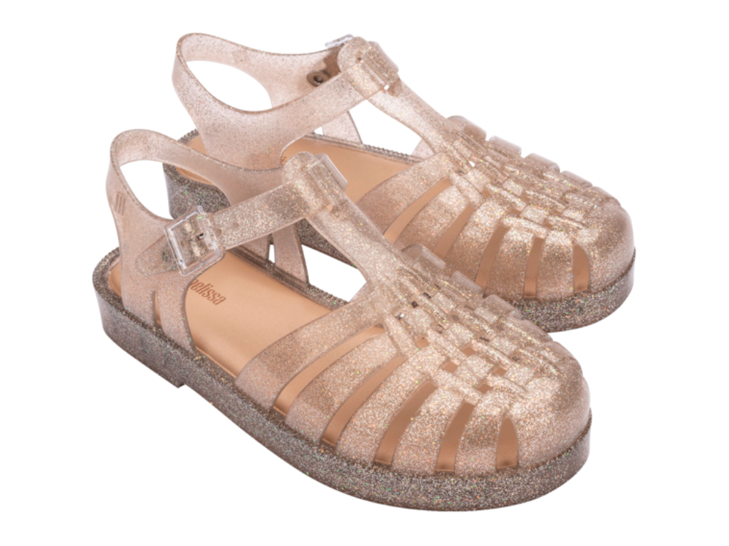 MINI MELISSA POSSESSION SHINY INF – BEIGE SILVER GLITTER