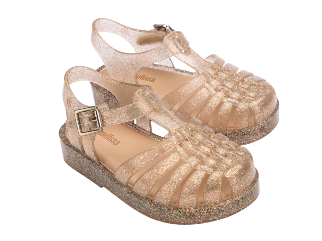 MINI MELISSA POSSESSION SHINY BB – BEIGE SILVER GLITTER