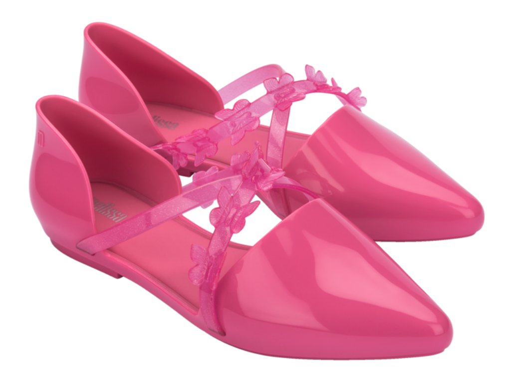 MELISSA POINTY STRIPE FLY AD – PINK