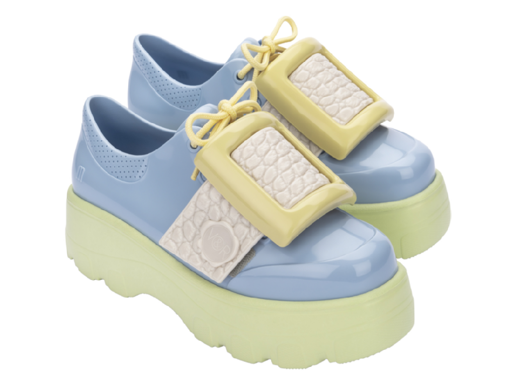 MELISSA KICK OFF BUCKLE UP + VIKTOR AND ROLF AD – GREEN/BLUE/YELLOW