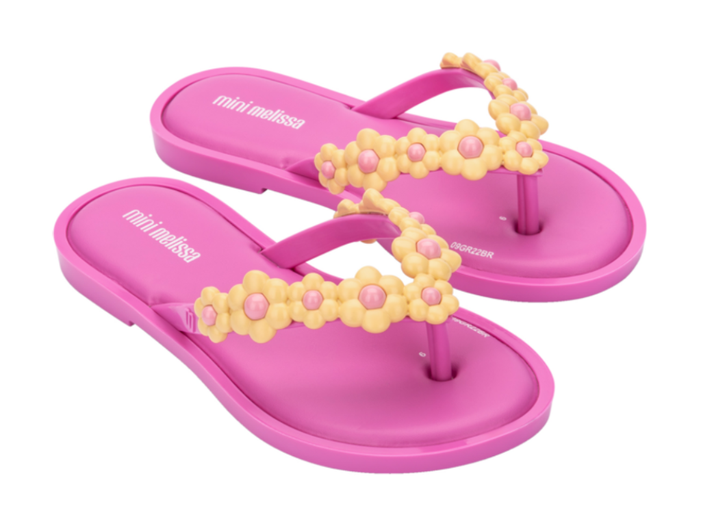 MINI MELISSA FLIP FLOP SPRING INF – LILAC/YELLOW