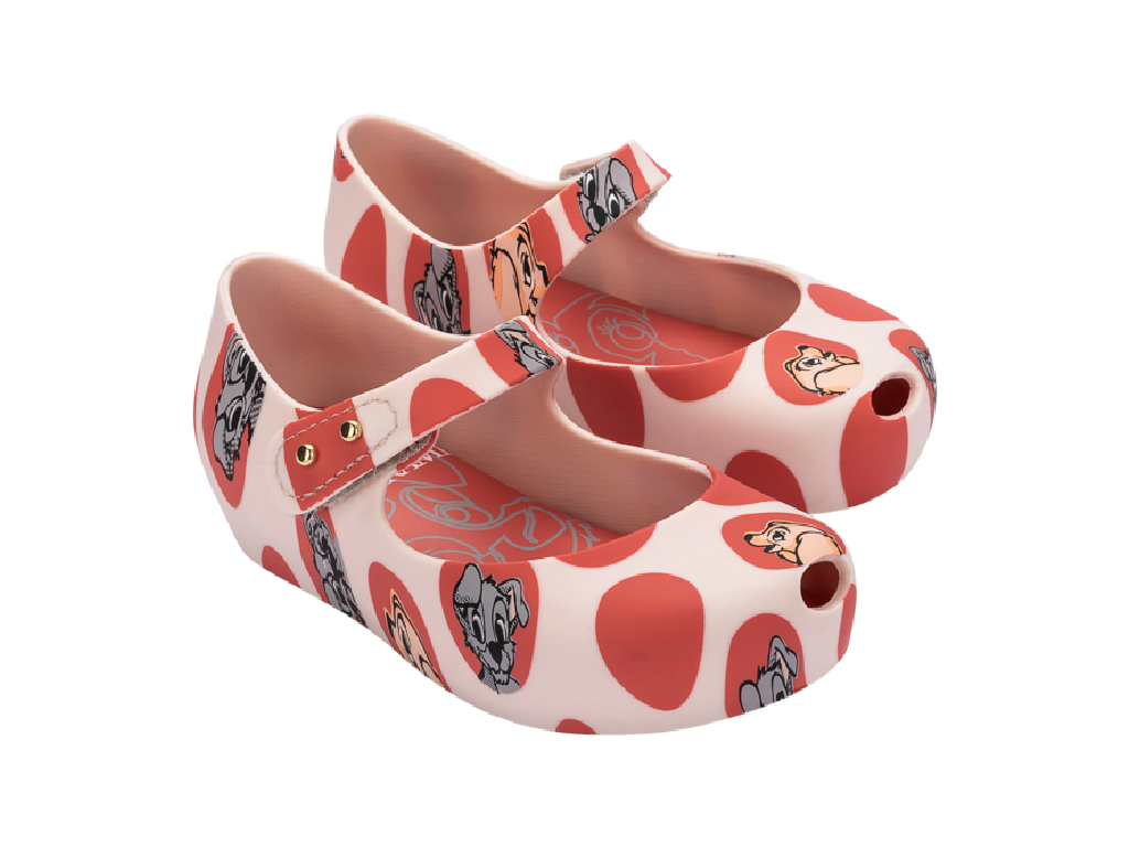 MINI MELISSA ULTRAGIRL + CATS AND DOGS BB – BEIGE/RED