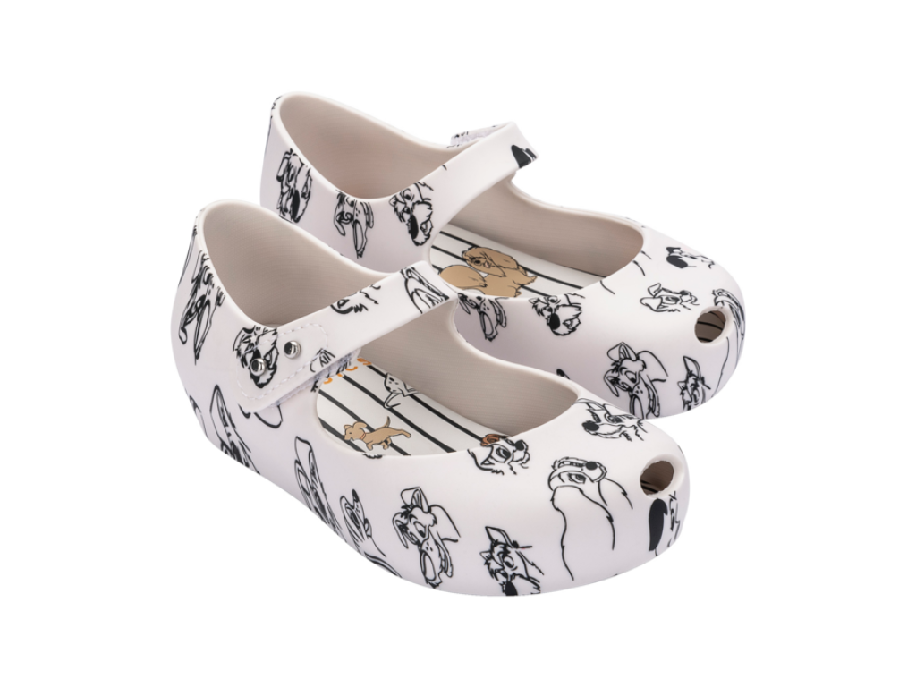 MINI MELISSA ULTRAGIRL + CATS AND DOGS BB – WHITE/GREY