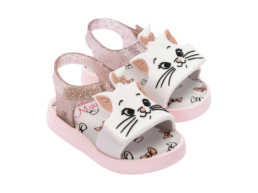 MINI MELISSA JUMP + CATS AND DOGS BB – PINK GLITTER/WHITE