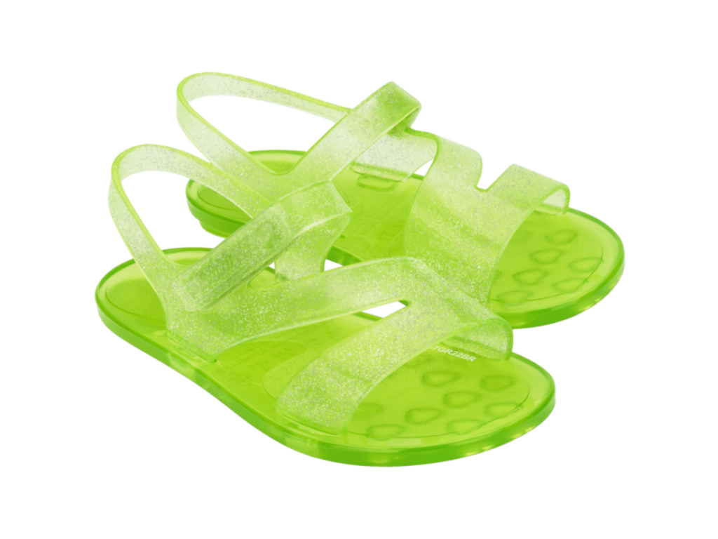 Green discount jelly sandals