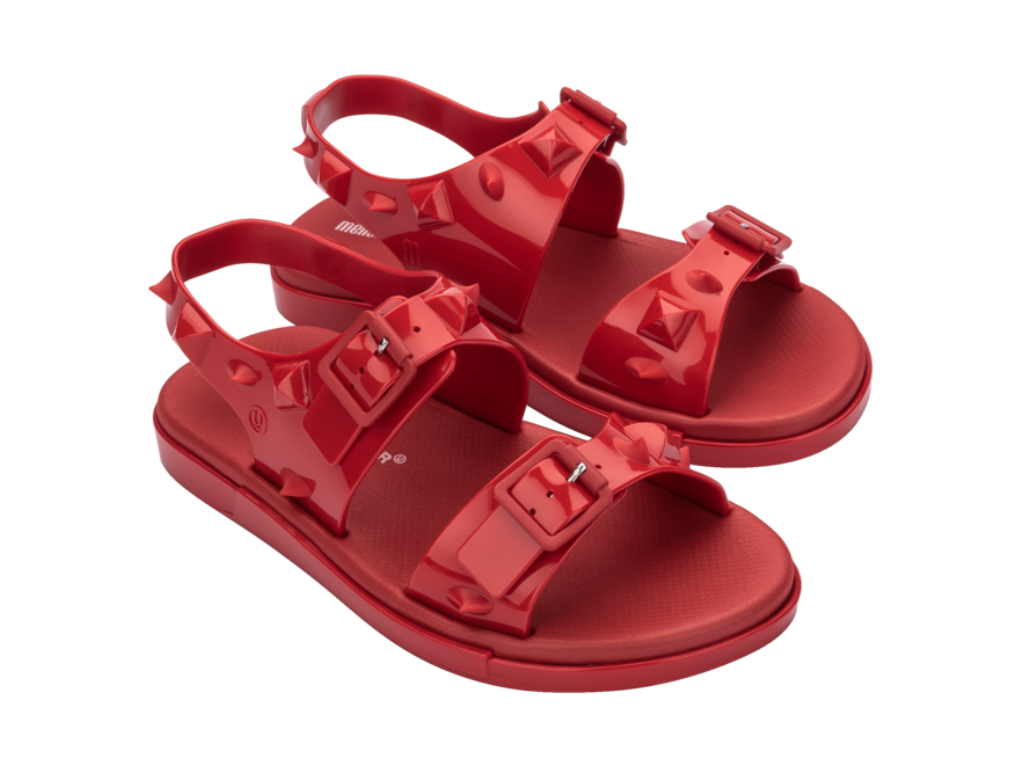 MELISSA SPIKES SANDAL + UNDERCOVER AD – RED