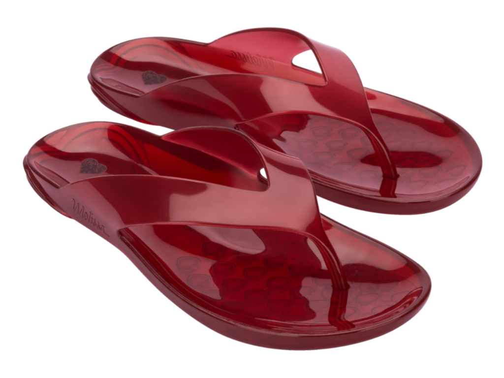 MELISSA THE REAL JELLY FLIP FLOP AD – CLEAR RED