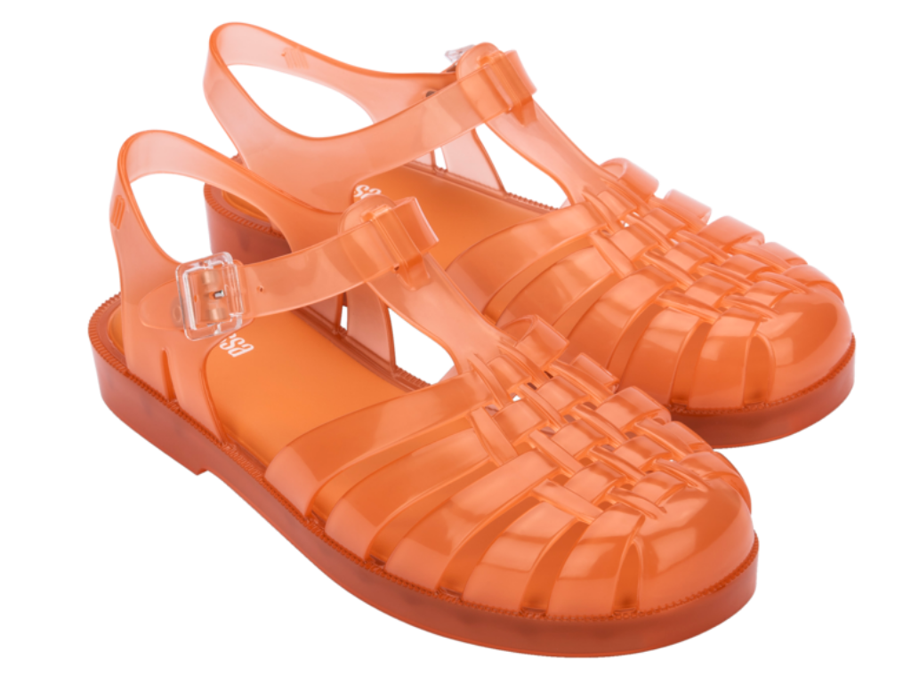Orange top jelly heels